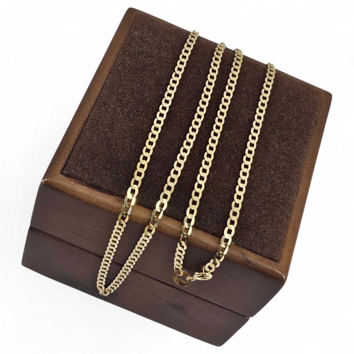 ZŁOTY ŁAŃCUSZEK pancerka męski 3,60G 585 55CM