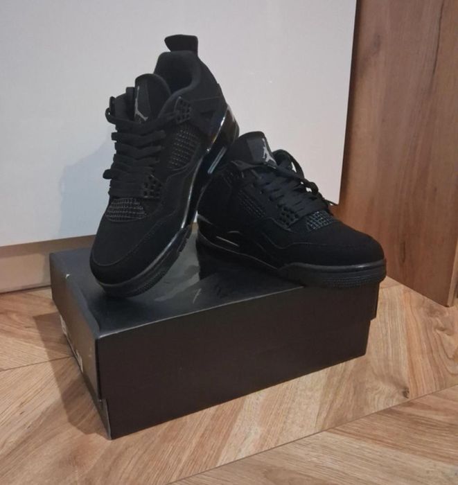 Buty męskie Jordan 4 retro cale czarne obuwie jordany black NOWE 36-46