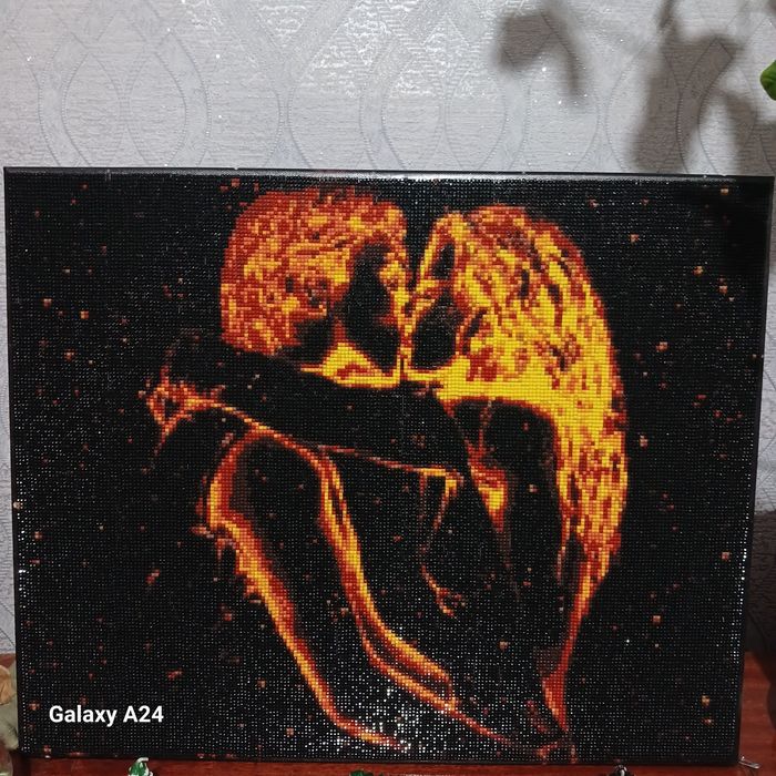 Картина, діамантова мозаїка. Полум'я кохання.