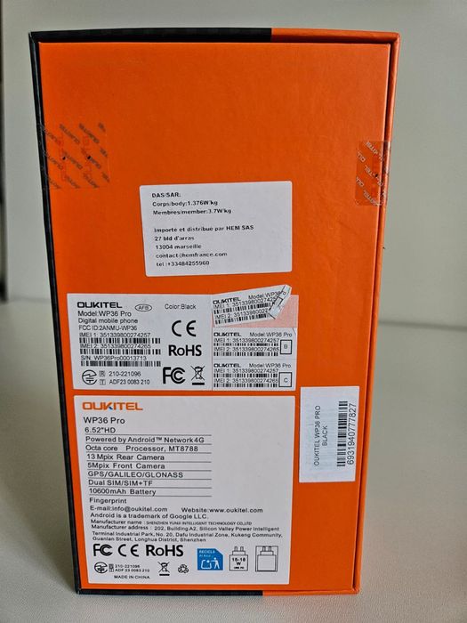захищений смартфон Oukitel WP36 Pro 24/256 GB Black