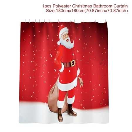 Kit 3 pcs decoração Natal: capa Almofadado, tapete e forro para sanita