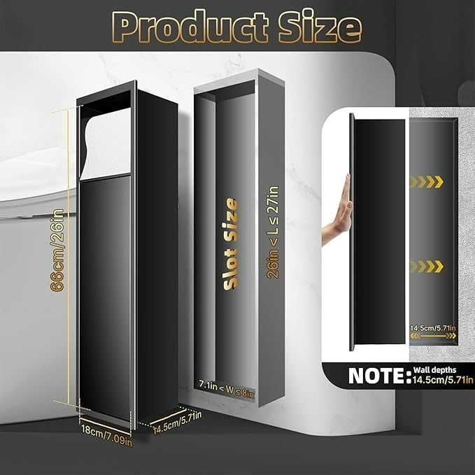 Uchwyt na papier do wbudowania w ścianę