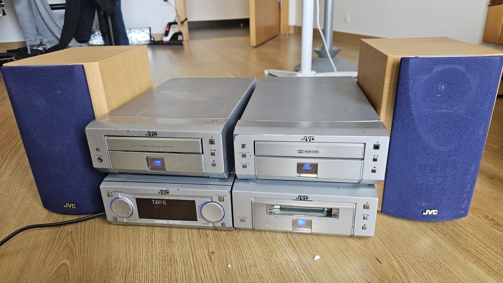 Aparelhagem JVC módulos cassete minidisc