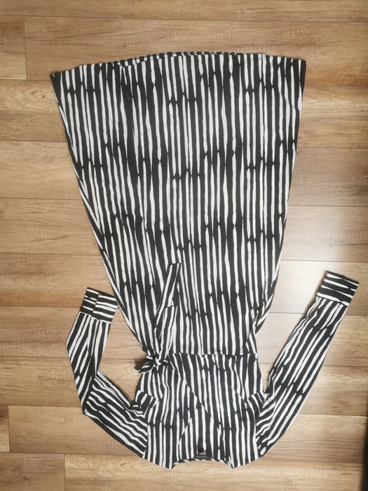 Sukienka New Look 36 S maxi midi czarna z białym
