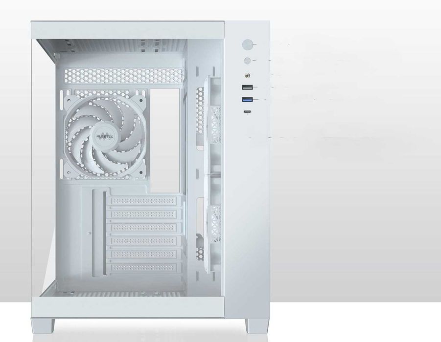 Obudowa komputerowa MUSETEX ATX Mid Tower ARGB 270° szkło