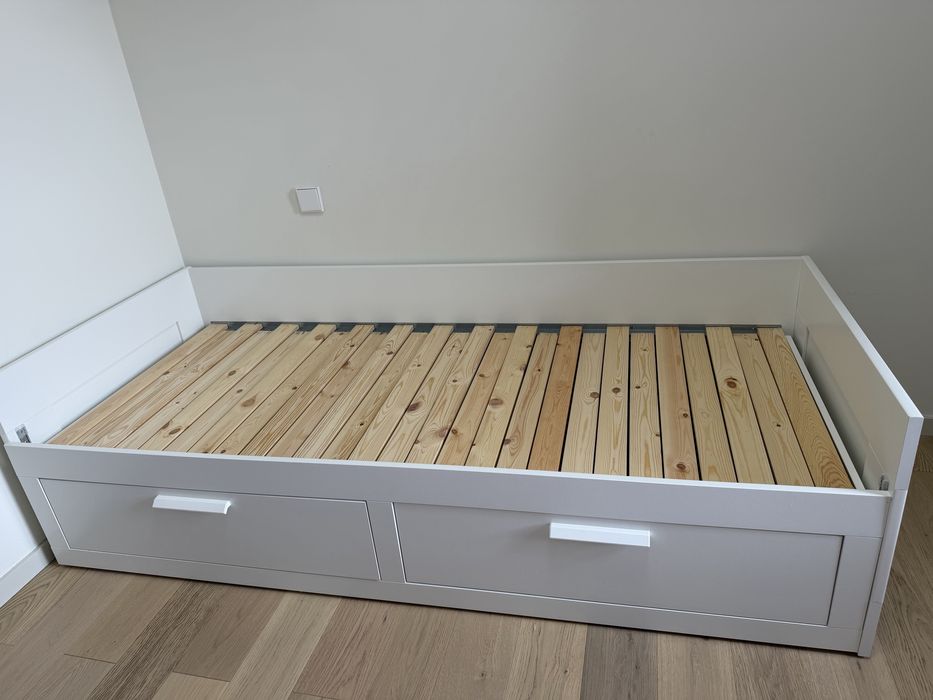 Cama IKEA BRIMNES + 2 colchões + protetores de colchão
