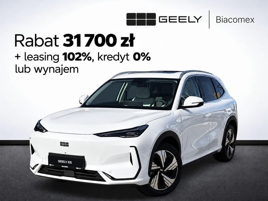 Geely EX5 MAX 262 KM 17 % rabatu Wynajem z serwisem Piękny i świetnie wyposażony