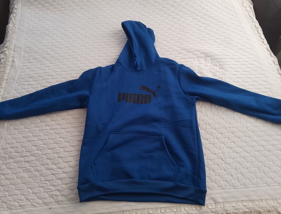 Чоловічий худі з логотипом PUMA - Яскраво-блакитний розмір L Не ношене