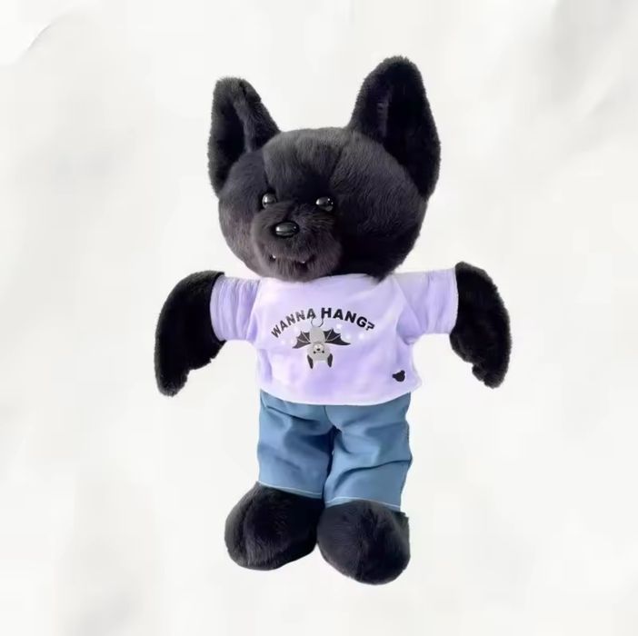 Летучая мышь Кажан медведь batbear стоячий в одежде 35 см Хэллоуин  possable bat  halloween