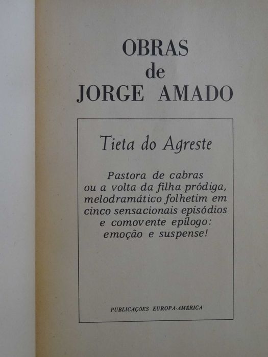 Tieta do Agreste de Jorge Amado