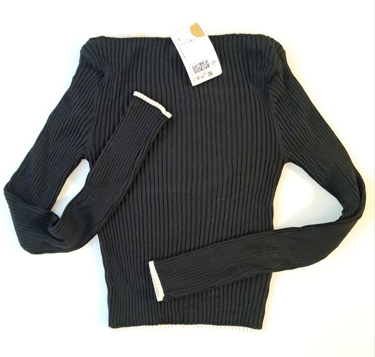 Camisola de malha canelada