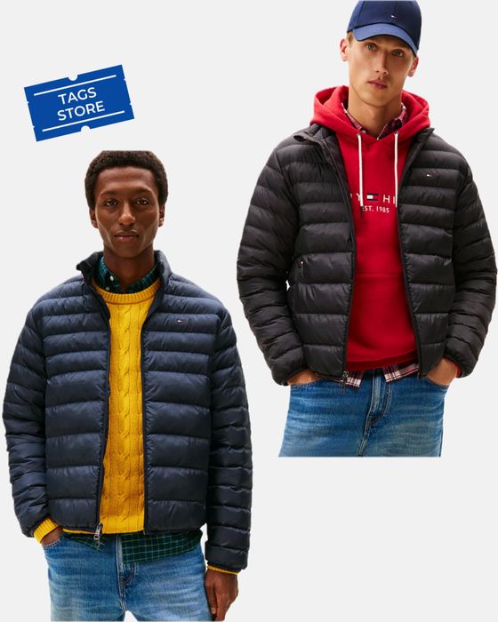 ОРИГІНАЛ куртка Tommy Hilfiger мікропуховик чоловіча чорна М Л пуховик