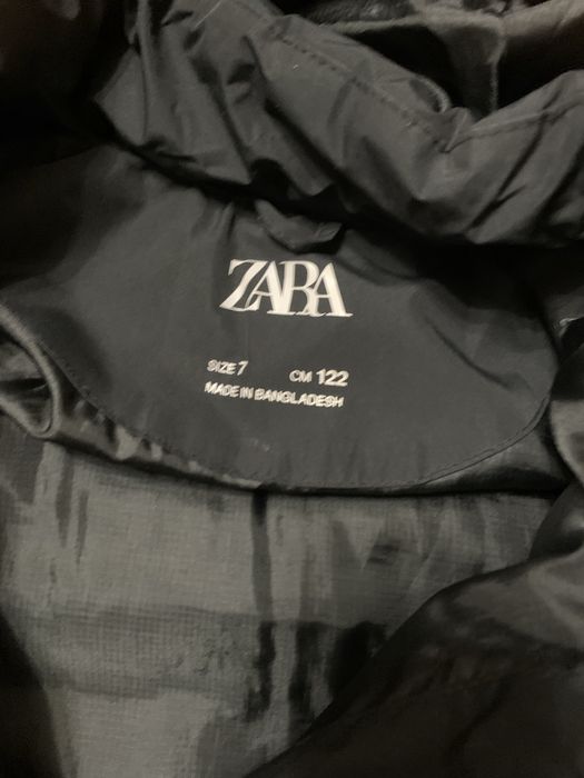 Zara 122 куртка зима состояние зорошое , цвет черный