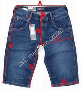 Damskie spodenki jeans GUESS Bermuda dziury przetarcia nowe oryg. -W28