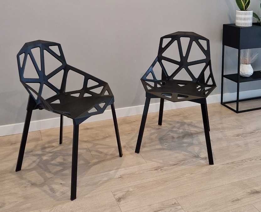 Nowoczesne krzesło ażurowe do kuchni jadalni szerokie NOWE WYSYŁKA