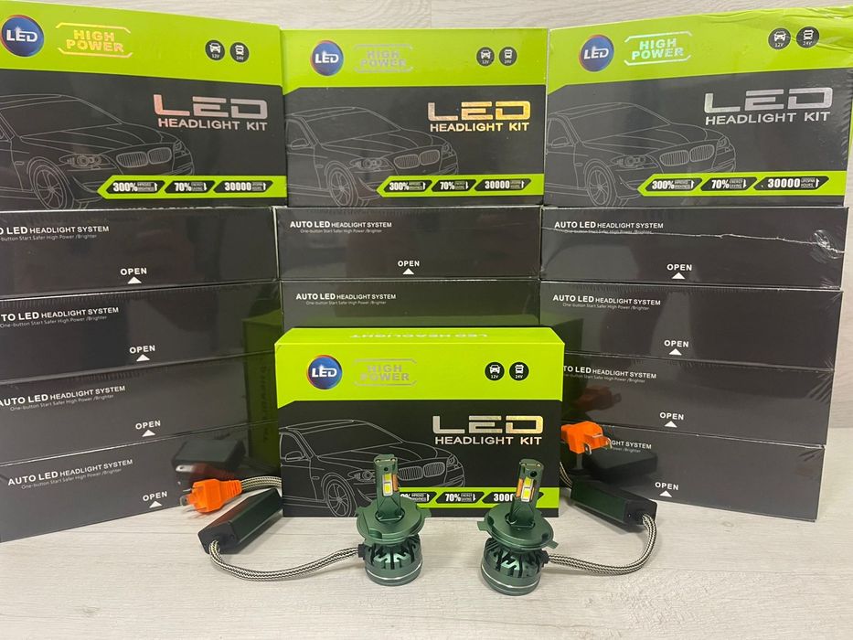 Led лампи V45PRO, 6000k, 12-24V, H1, H4, H7