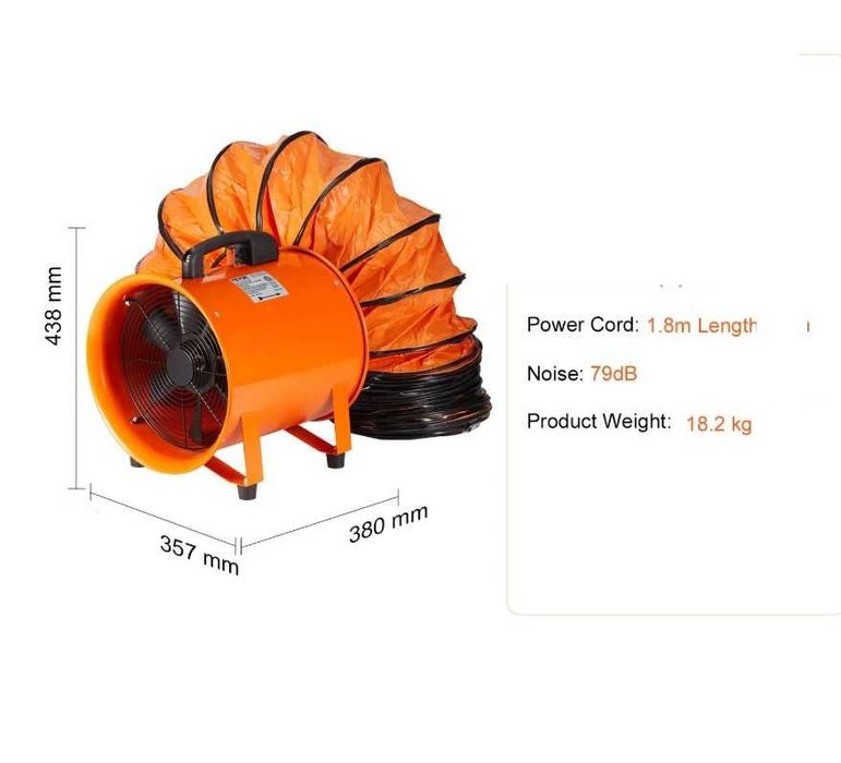 Ventilador de construção ventilador extractor extrator ventilador com mangueira