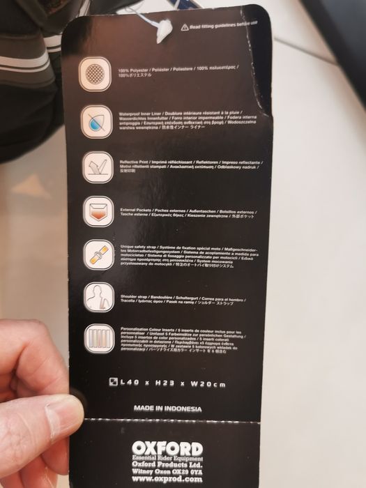 Sakwy motocyklowe Oxford F1 45L
