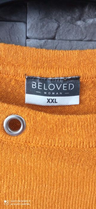 Cienki sweterek musztardowy Beloved r. 44