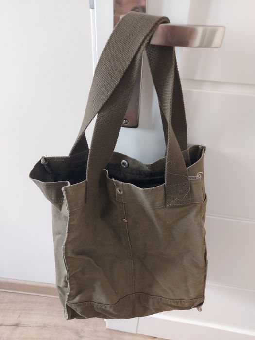 Stylowa torba na ramię Rugger Gant khaki bawełna canvas wysoka jakość