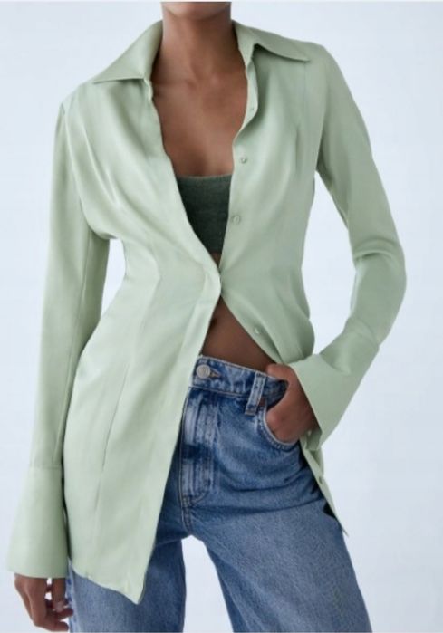 Zara miętowa koszula tunika r.XS Nowa