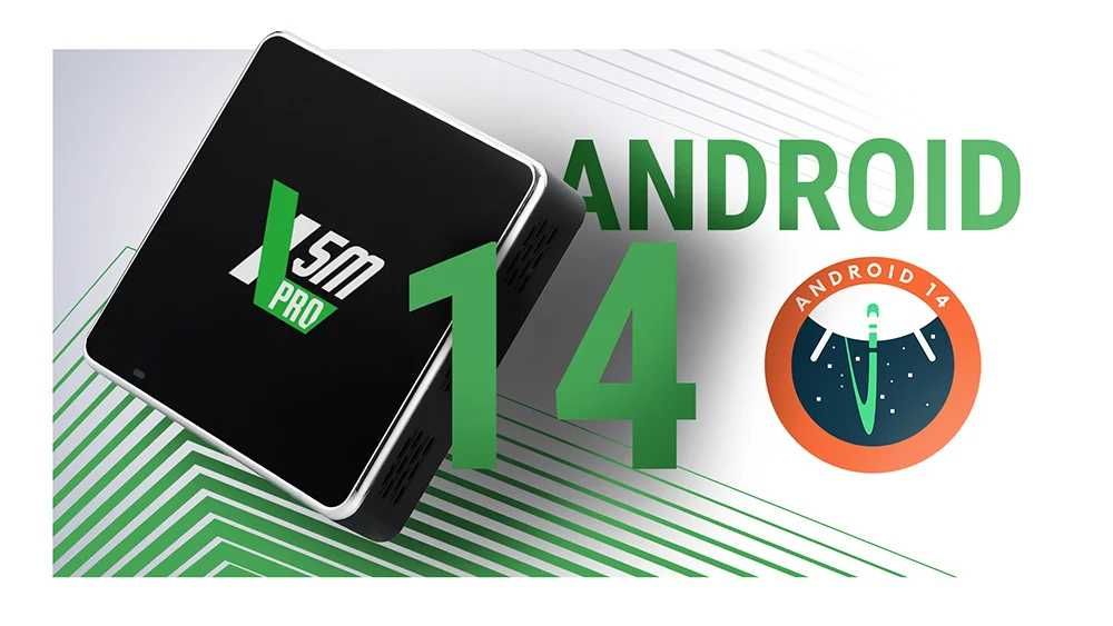 UGOOS X5M PRO TV Box Android 14 | 4/32GB | Amlogic S905X5M | Wi-Fi 6 | BT 5.4 | Gigabit LAN | AV1, AI-SR, 4K Smart ТВ Приставка з голосовим керуванням