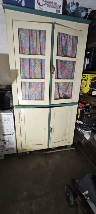 Kredens Witryna drewniana - antyk do renowacji