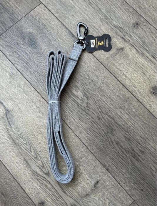 Повідець 3 метри брезентовий бавовняний з великим карабіном