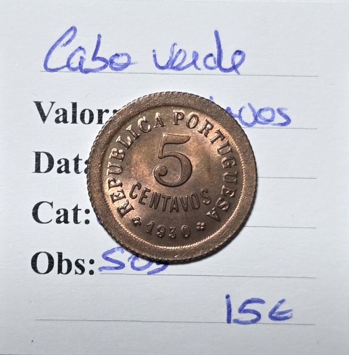 5 centavos 1930 cabo verde