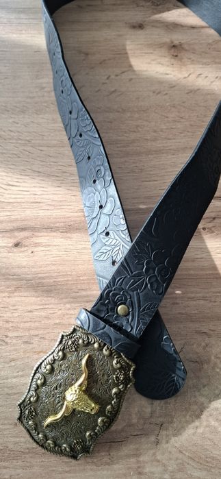 Pasek z motywem konia western dziki zachód 105  cm