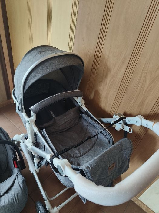 YAZOCO Wózek dziecięcy Trio 3 w 1 Wielofunkcyjny szary