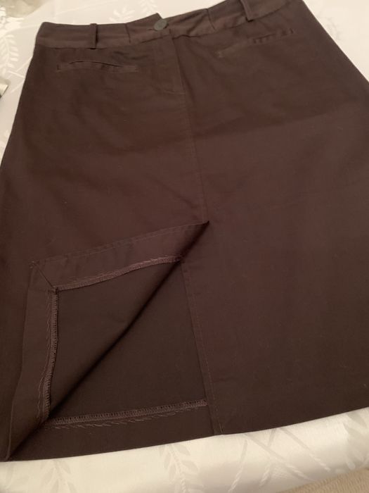 Brazowa spodniczka Zara basic R-M