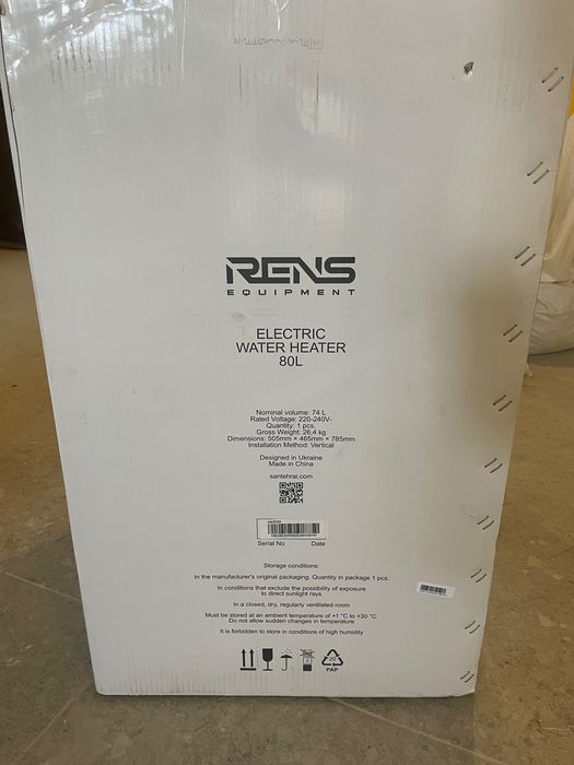 Водонагрівач (бойлер електричний) Rens RE80-20W 80 л