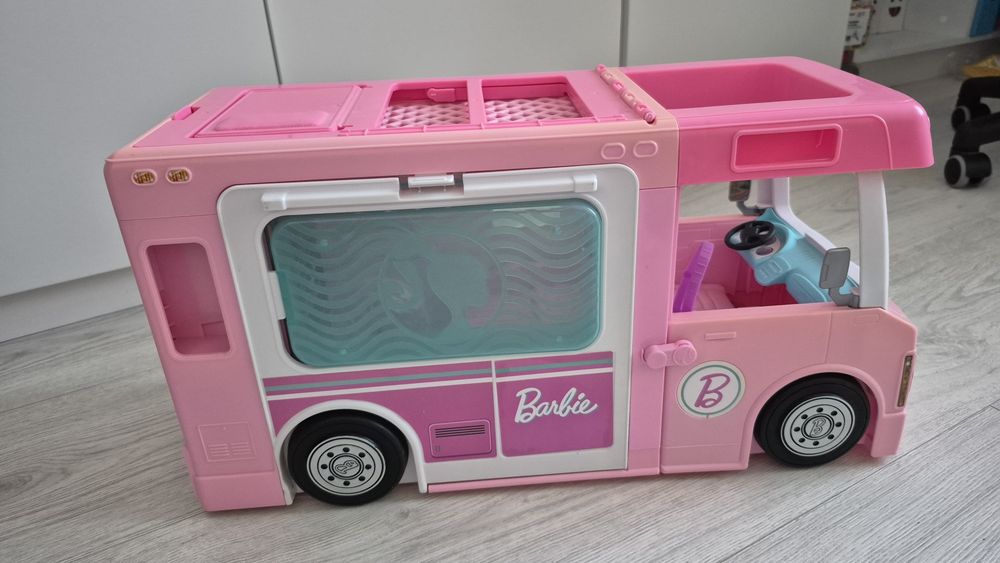 Kamper Barbie + giga zestaw dodatków
