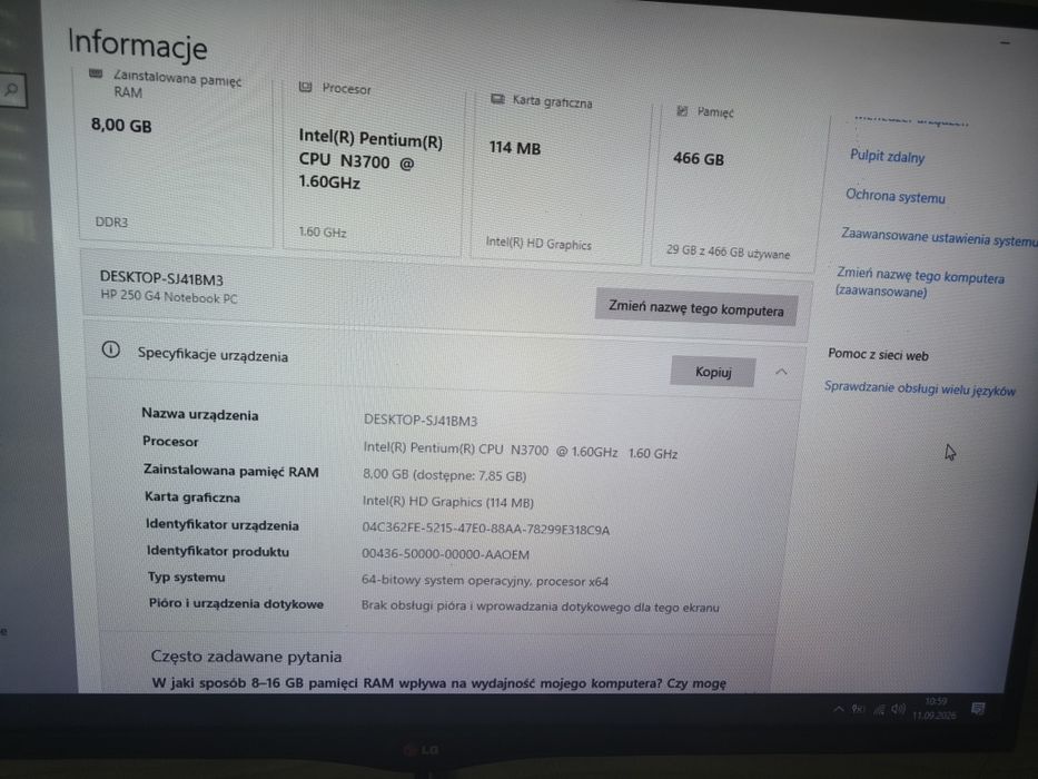 Laptop HP 250 G4