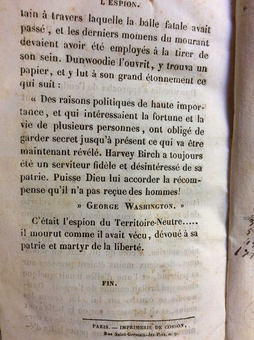 Romance histórico - L'Espion, Episode de la Guerre d'Independ., 1838