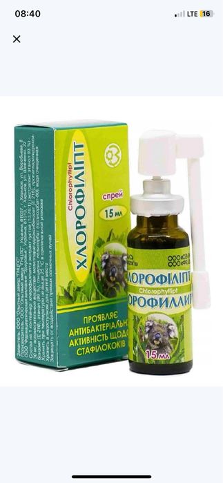 Chlorofilipt chlorofillipt spray 15 ml wyciąg z eukaliptusa