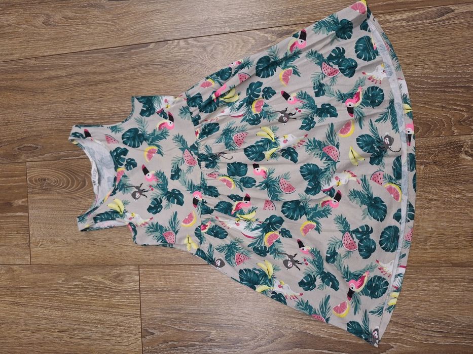 Letnia sukienka dżungla H&M rozm.122/128