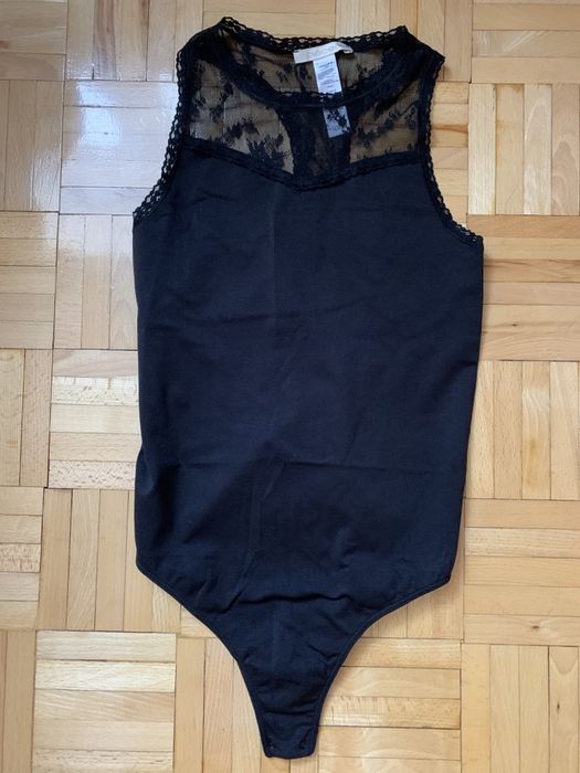 Body czarne pieces koronka s 36 hot