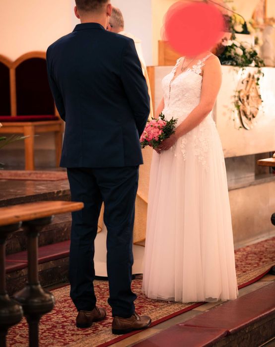 Suknia ślubna ciążowa 164 m/l 6 miesiąc ciąży