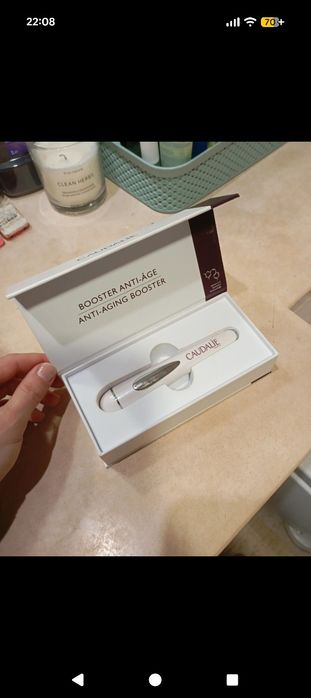 Conjunto Anti Aging Booster Caudalie Dispositivo Olhos e Lábios Novo