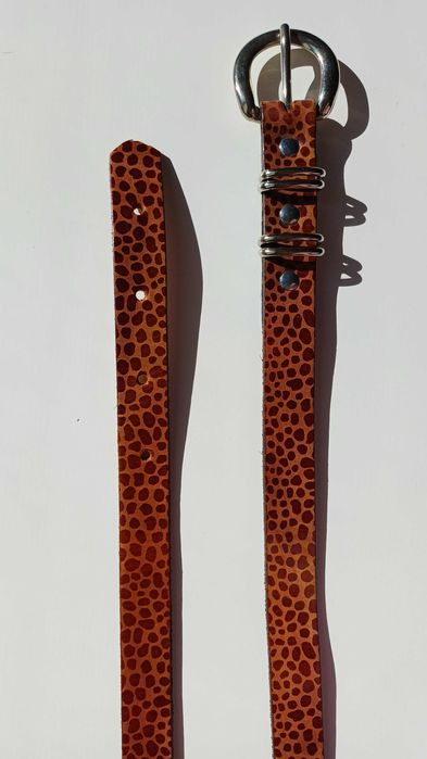 Skórzany pasek w cętki 80-85 cm