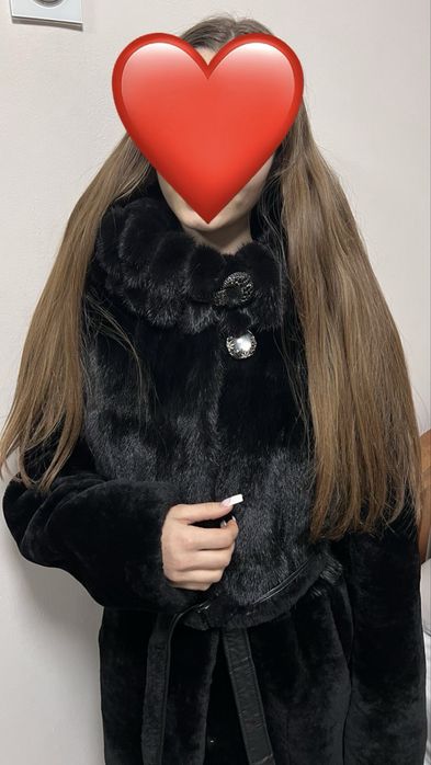 Шуба натуральна (мутон+норка)