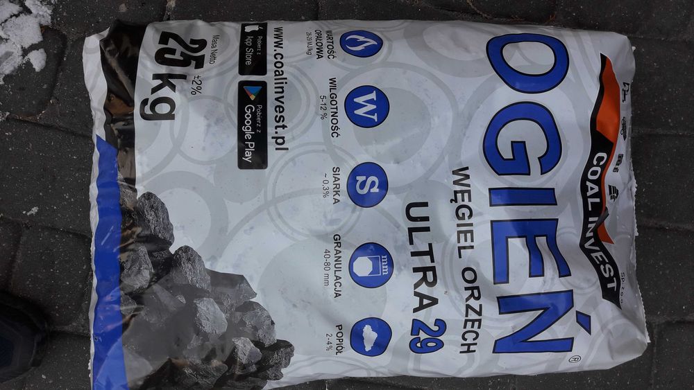 węgiel orzech workowany Ogień Ultra 29 dostawa HDS