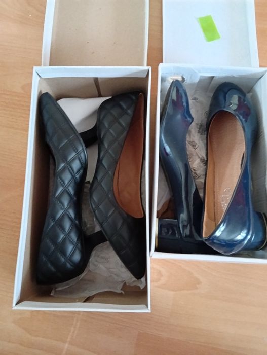 2 pary granatowe buty