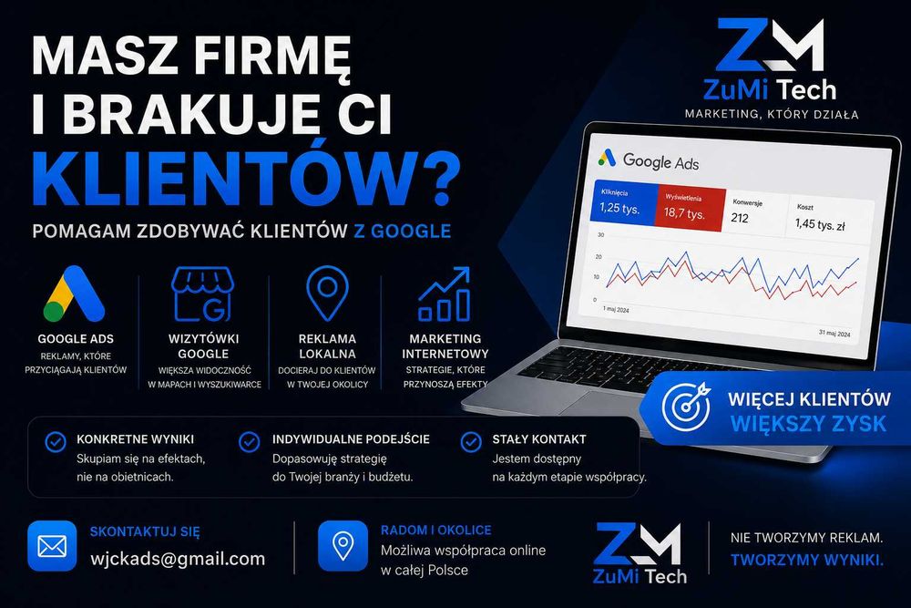 Zdobądź więcej klientów z Google | Google Ads i Wizytówki