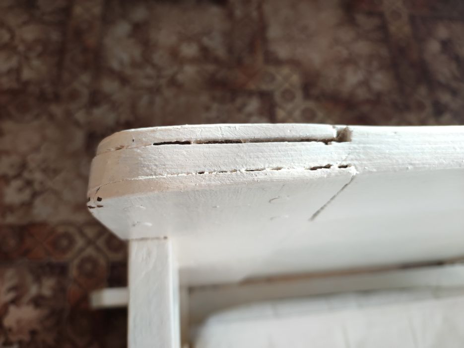 Retro kołyska biała drewniana drewno sosnowe łóżeczko dla dziecka