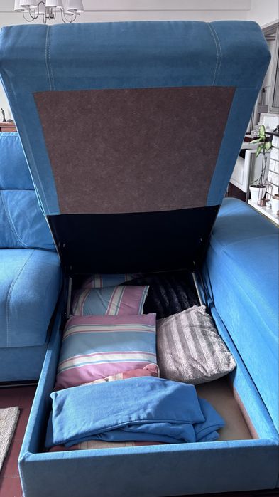 Sofa com chaise longue + 2 lugares