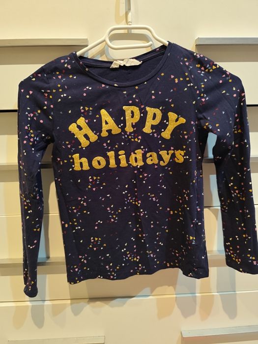 Paka zestaw ubrań dla dziewczynki 128 134 bluzki