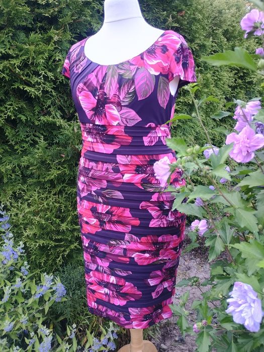 Wizytowa sukienka R 44 ,  RABAT szczegóły w opisie